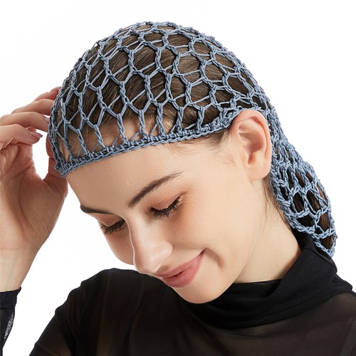 Crochet Hairnet Hair Net Pearls French Mesh Fish Net Snood Slouchy Bun Crocheted - Picture 98 of 151