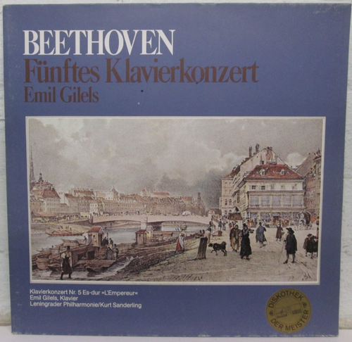 LP - BEETHOVEN - FÜNFTES KLAVIERKONZERT - Emil GILELS - german Press - MELODIA