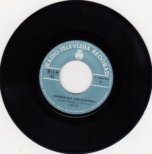 CREAM ANYONE FOR TENNIS UNIQUE LABEL 1968 RECORD YUGOSLAVIA 7" PS CLAPTON BRUCE - Picture 4 of 4