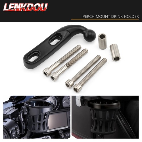 Motorcycle Handlebar Cup Holder Drink Basket Mount For Harley Touring Road Glide - Picture 4 of 9