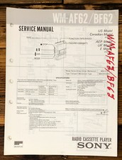Sony WM-AF62 WM-BF62 Service Manual Original