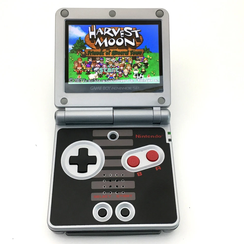 NES Gray 10 Levels Backlight V2 IPS LCD Panel Game Boy Advance SP GBA SP Console - Image 4 of 4