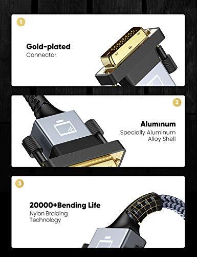 Capshi HDMI A to DVI Adapter Cable 6FT High-Speed Gold-Plated Plug and Play B... - Picture 3 of 8
