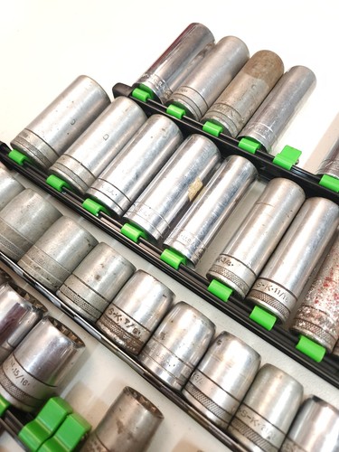 SK Sockets SAE 78 pc Lot 1/4, 3/8, 1/2 Vintage S-K USA Made Tools - Picture 7 of 9