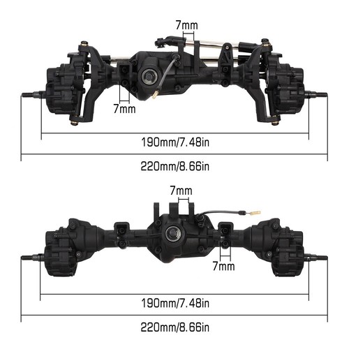 Eje portal diferencial delantero/trasero y bloqueo en T para rastreador de radiocontrol 1/10 Traxxas TRX-4 - Imagen 5 de 14
