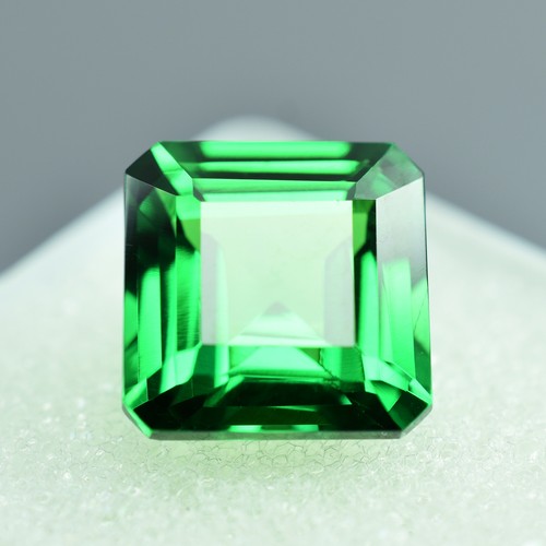 10 Ct tsavorite Garnet Ceylon Loose Gemstones Certified Square Excellent Cut AAA - Picture 5 of 7