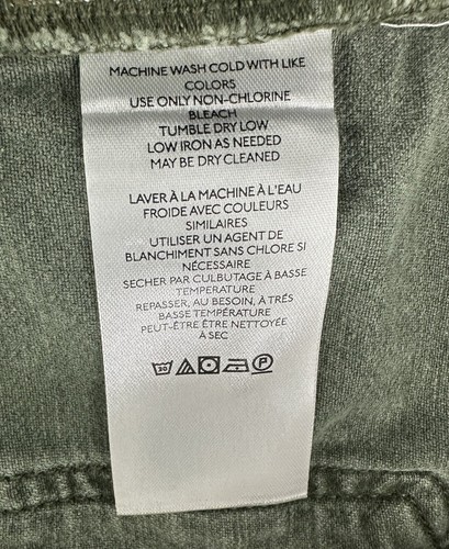 Free People Anfänger Luck niedrige Rise Slouch Shorts 100 % Baumwolle grün Größe 30 neu - Bild 12 von 13