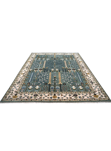 Multi Color Multi Sizes Wool Rug Hand Knotted Traditional Tree of Life Area Rug - Picture 28 of 97