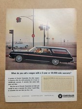 Vintage 1964 Chrysler Plymouth Fury Station Wagon Print Ad Advertisement Vintage 1964 Chrysler Plymouth Fury Station Wagon Print Ad Advertisement
