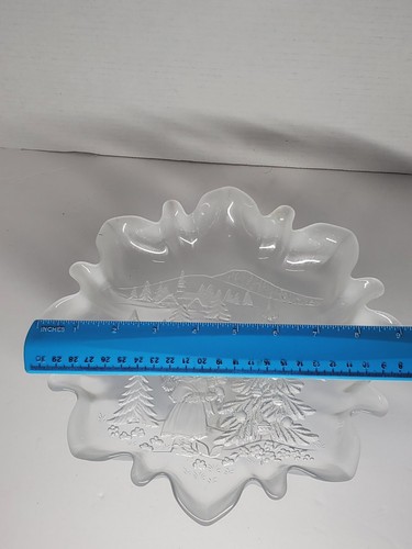 Mikasa Clear Glass Etched Footed Christmas Story 9 3/4" Germany Cake Plate - Picture 6 of 10