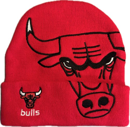 Chicago Bulls Strick Beanie Stocking Cap Mütze Skully Allover Print - One Size - Bild 1 von 3
