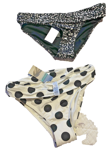 Roll Top Hipster Bikini Bottoms UK 12 BNWT M&S Collection Summer Fun - Picture 1 of 17