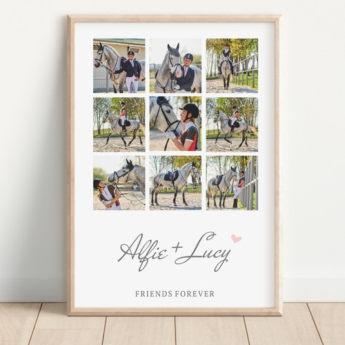 Personalised Photo wall print - dog / cat / horse - Pet Photo Collage - Picture 4 of 20