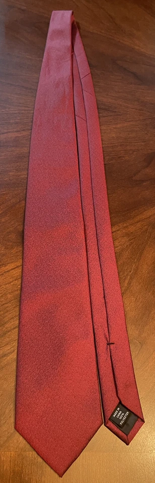 Corbata de cuello John Henry roja 100 % poliéster para hombre hecha en China Foto 3 de 4