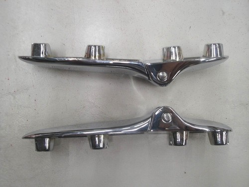 1949 49 FORD CHROME TRUNK HINGES W/ GASKETS NEW - Picture 4 of 9