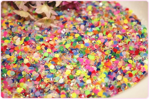 Pack of 100,000 Size 3mm RESIN FLAT BACK RHINESTONES DIAMANTE GLUEFIX CRAFT GEMS - Picture 62 of 62