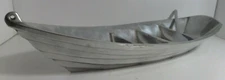 heavy aluminum boat shaped relish dish tray