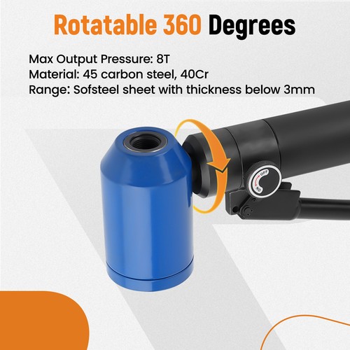 Hydraulic Knockout Hole Punch Driver Kit 1/2 to 2 inch Electrical Conduit Hole - Picture 7 of 12