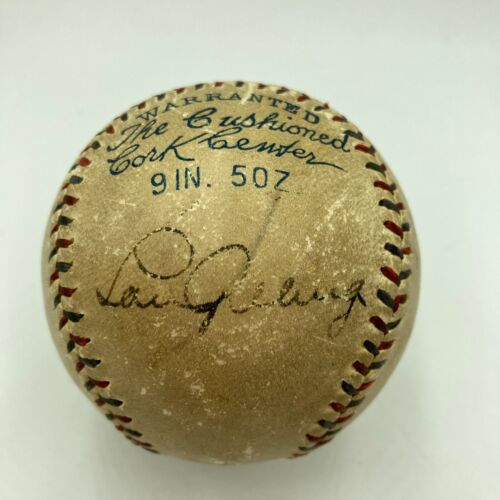 Babe Ruth & Lou Gehrig Dual Signed Official American League Baseball JSA COA - Picture 2 of 7