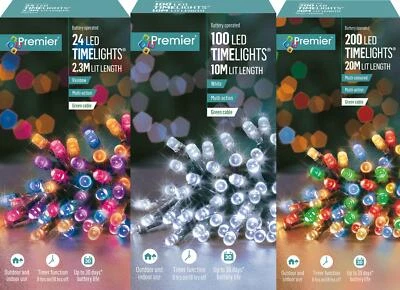 Battery Operated Fairy Lights Indoor Outdoor Multicolour White Warm White Xmas