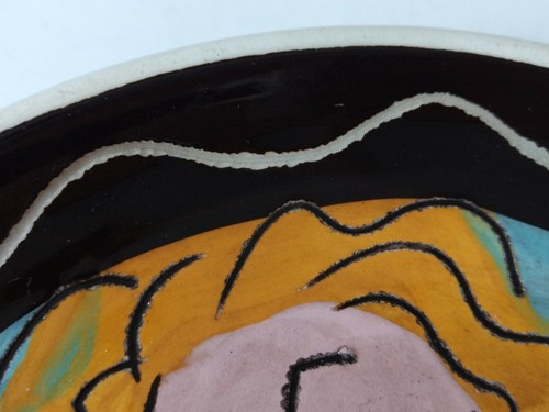 Sleeping Angel by Bennett & Co. Hand Crafted Art Ceramic Plate Signed, 7 1/4" - Picture 12 of 12