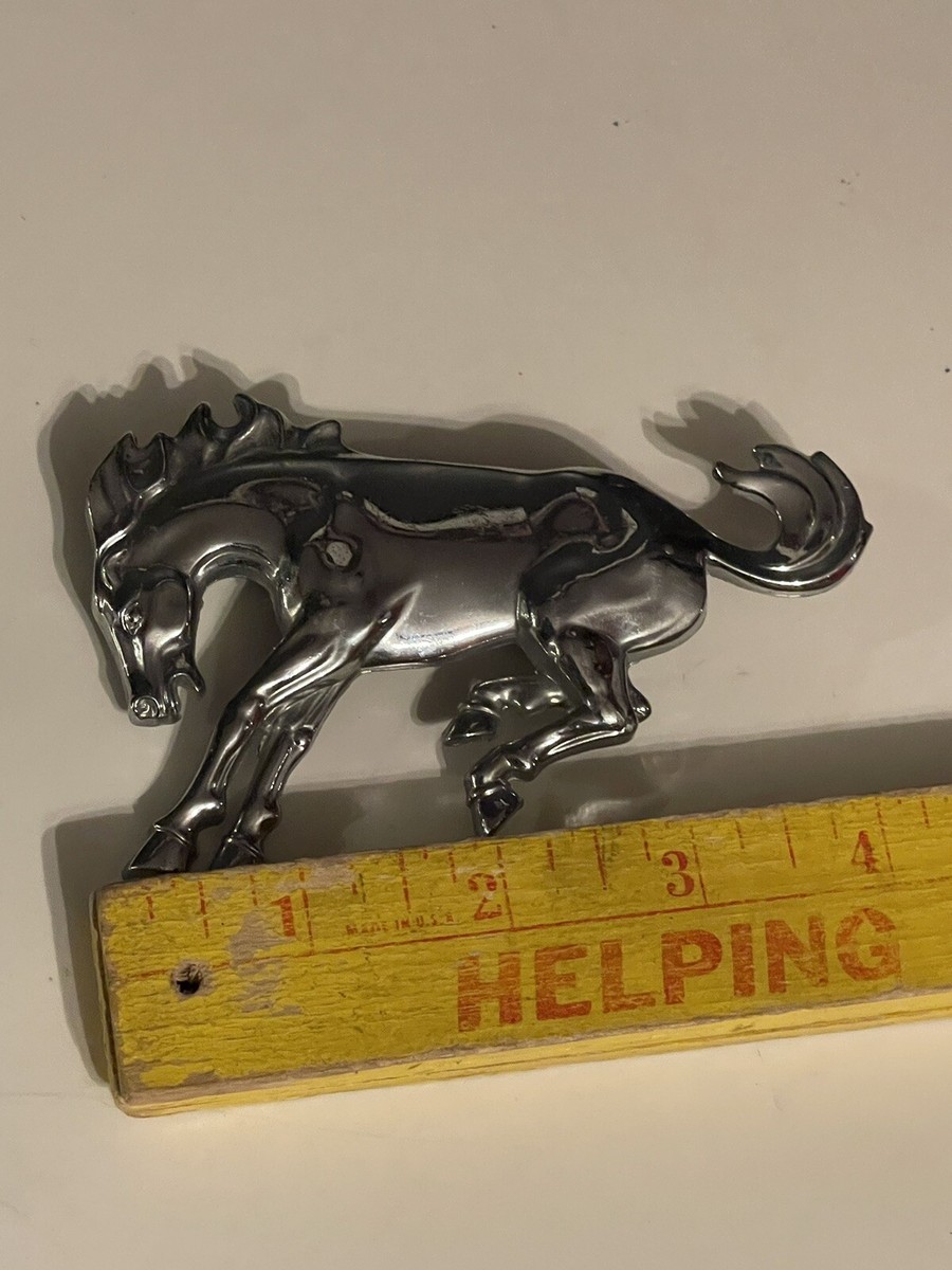 Vintage Ford Bronco Horse Emblem Chrome KBC E37B-16C144-AA