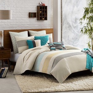 Kas Australia Twin Duvet Cover Annelie Teal Grey White