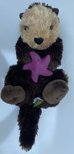 Wild Republic Sea Otter Purple Starfish Zoo Stuffed Animal Plush 11 SOFT Adorbs