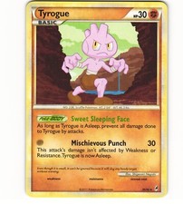 2011 Moderate Play Pokemon 36/95	Tyrogue HGSS Call Of Legends English