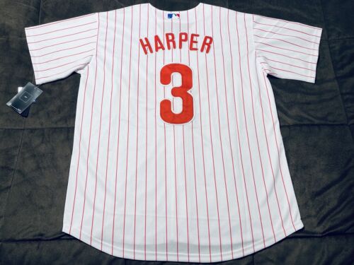 Men’s 2025 Philadelphia Phillies Bryce Harper White Home Player Jersey, 2XL - Picture 2 of 9