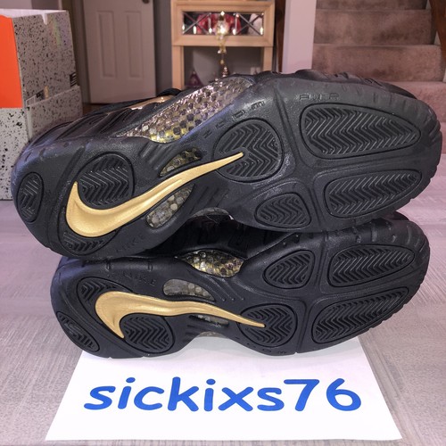 Nike Air Foamposite Pro 'Black Metallic Gold' 7.5/WMNS 9/EUR 40.5 [624041 009] - Picture 2 of 10