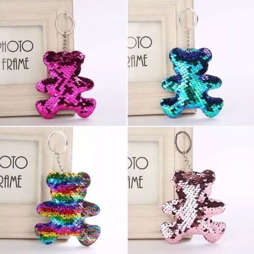 NWT Key Chain / Key Ring Finder 2 Available: Flamingo Pink Poof or Sequin - Picture 6 of 8