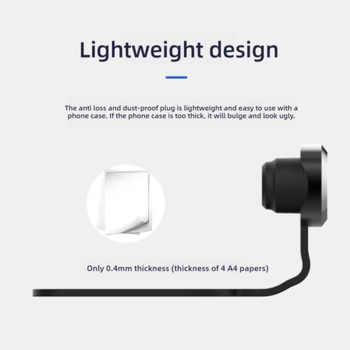 Alloy anti-lost plug charging port color -Dust Plug Alloy Loss G2O4 Type-C S6E9 - Photo 11/26