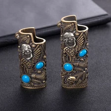 Copper Lighter Case Cover Fits Bic Lighter J3/J5 Retro Lighter Case Cover Gift