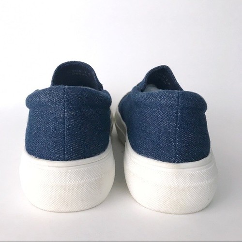 - VINTAGE HAVANA Crystal Denim Slip On Platform Sneakers - Picture 5 of 7