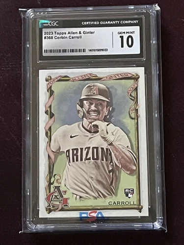 2023 Topps Allen & Ginter - CORBIN CARROLL 368 - Short Print (RC) CGC 10 Gem ROY