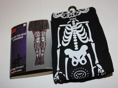 Stockings, Adult One Size, Gold, Silver, DOD, Stripe, Skulls, Bats, Bloody - Picture 9 of 14