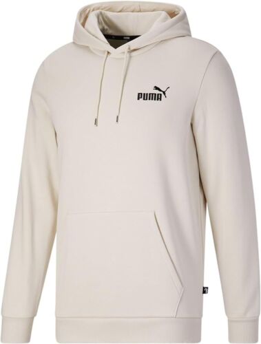 Men's Puma Alpine Snow/Puma Black ESS+ Embroidery Logo Hoodie - S