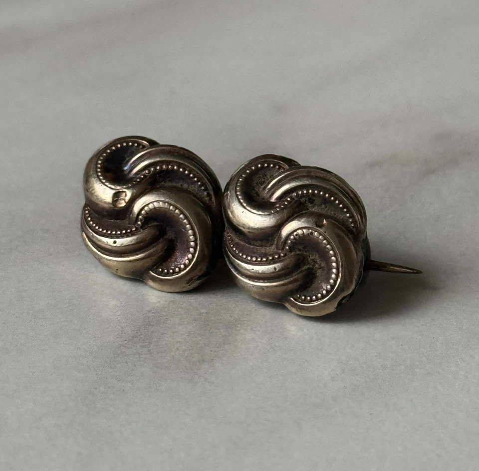 Antiguo broche imperial ruso siglo XIX plata y oro joyería rara Foto 4 de 4