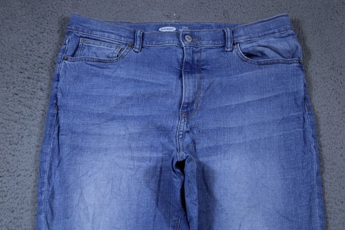 Old Navy Jeans Boys 20 Blue Karate Slim Taper Adjustable Ripped Mid Wash 34x29 - Picture 2 of 14