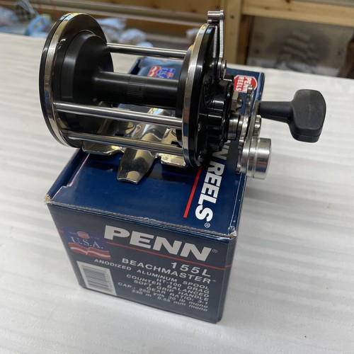 Penn 155L Beachmaster, eloxierte Aluminiumspule, HT-100 Drag, *NEU MIT KARTON!* - Bild 1 von 8