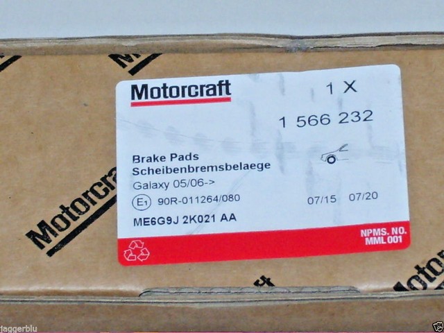 NEW GENUINE FORD MONDEO MK4 KUGA S-MAX GALAXY Rear Brake Pad Set