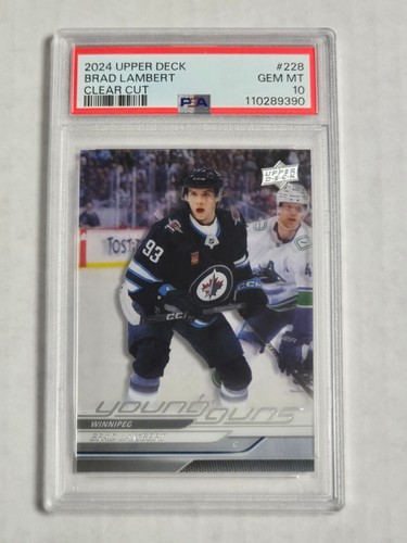 PSA 10 Brad Lambert 2024-25 Upper Deck Series 1 Young Guns Clear Cut RC #228 - Bild 1 von 2
