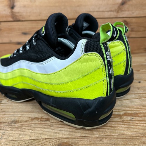 Nike Turnschuhe Herren Größe UK 9,5 Air Max 95 Reverse Volt Gelb Leder Schuhe - Bild 10 von 13