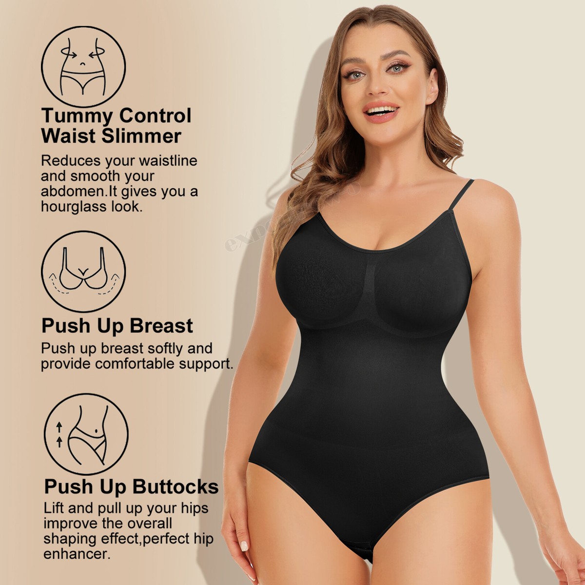 Women Slim Tank Top Tummy Control Seamless Camisole Body Shaper Shapewear  Vest