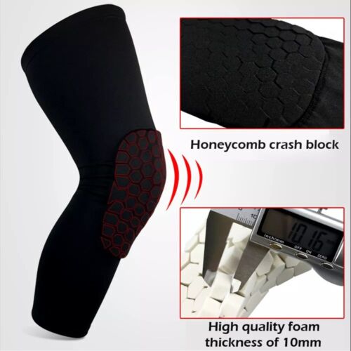 Women Men Compression Sleeve Sports Knee Support Pads Crashproof Protector Brace - Picture 3 of 17