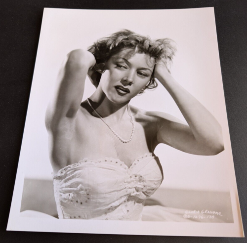 Hollywood 8x10 Glossy "GLORIA GRAHAM- looking Sexy w/pearls"