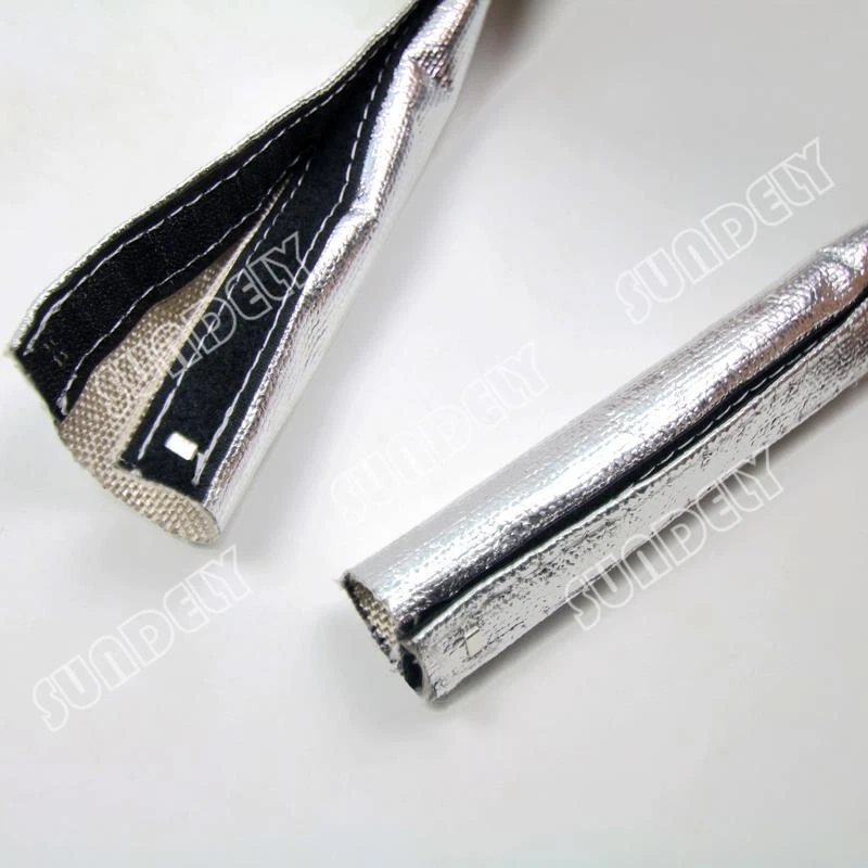 Metallic Sleeve Insulated Wire Hose Cover Wrap Loom Tube 2" 3 Ft - Изображение 2 из 3