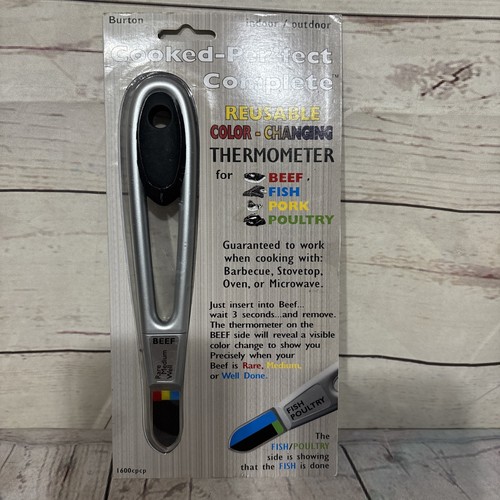 Burton Indoor/Outdoor Cooked-Per’fect Complete Color Changing Thermometer No Box