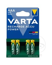 Packung mit 4 kleinen wiederaufladbaren Batterien, gebrauchsfertig AAA POWER